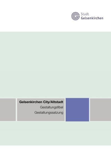 Gestaltungssatzung für die City/Altstadt von Gelsenkirchen