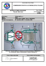 SCHEDA D'OMOLOGAZIONE TELAIO Mini Kart