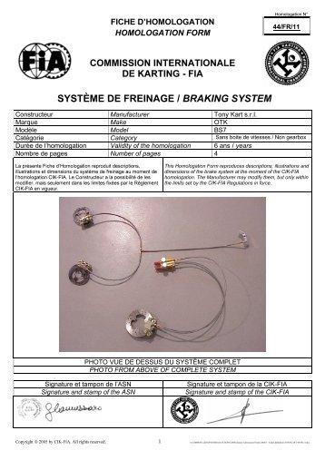 SYSTÈME DE FREINAGE / BRAKING SYSTEM