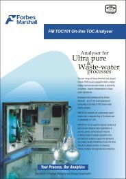 FM TOC101 On-line TOC Analyser - Forbes Marshall