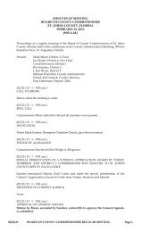 minutes of meeting board of county commissioners st. johns county ...