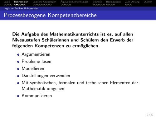 Logische Grundlagen des Mathematikunterrichts - Mathematik und ...