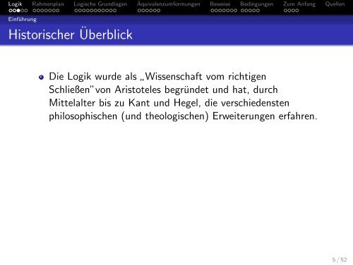 Logische Grundlagen des Mathematikunterrichts - Mathematik und ...