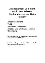 „Management von nicht- explizitem Wissen: Noch mehr von ... - FAW/n