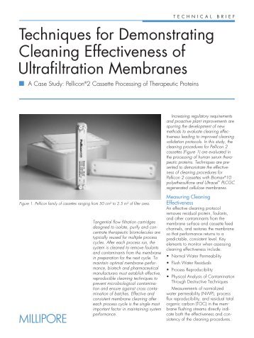 *00-237 Cleaning Tech Brief - Millipore