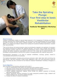 84. Vestibular Rehabilitation Workshop by Singapore Tan Tock