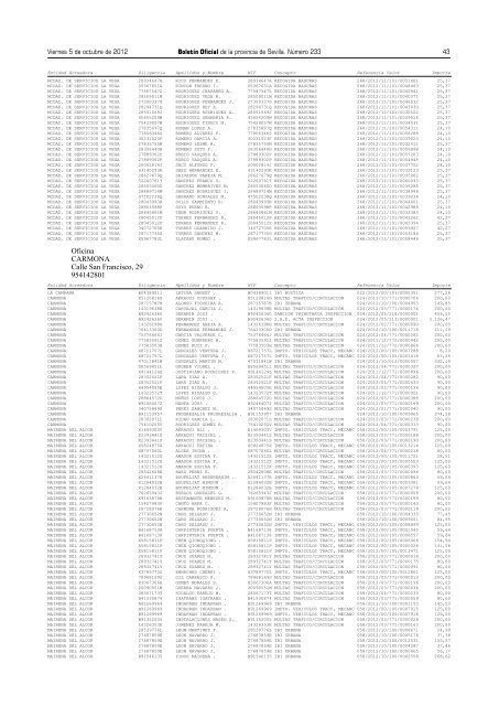 BOP Nº 233 DE 05/10/12 SUPL - Opaef