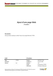 Ajout d'une page web sur TYPO3 - Hemmer.ch