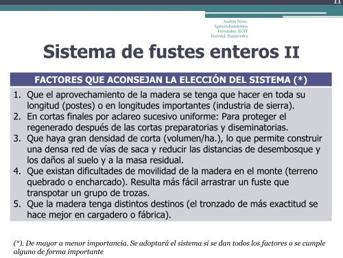 Sistemas de aprovechamiento forestal maderero