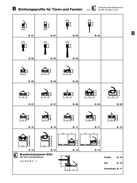 Hebgo Katalog B : Dichtungsprofile für Türen und Fenster