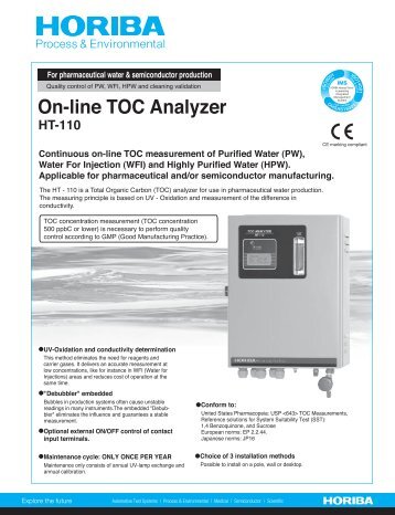 HT-110 TOC-Analyzer brochure - Horiba