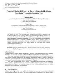 Financial Market Efficiency in Turkey: Empirical Evidence from Toda ...