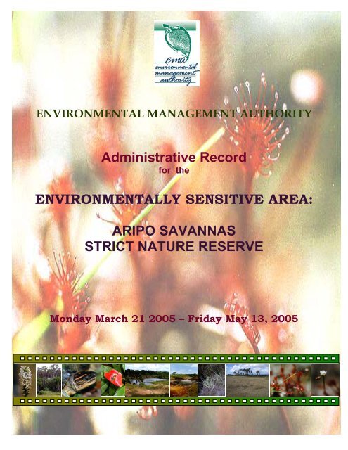Aripo Savannas Strict Nature Reserve - Environmental Management ...