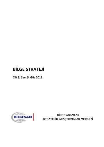 bġlge stratejġ - Bilge Strateji Dergisi