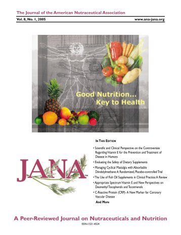 JANA Vol 8 #1 - American Nutraceutical Association