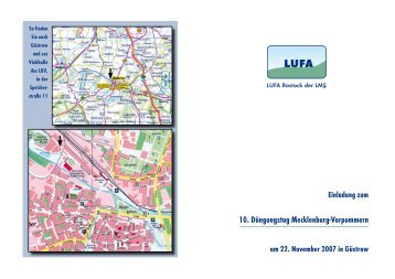 10. Düngungstag Mecklenburg-Vorpommern - LUFA Rostock der LMS