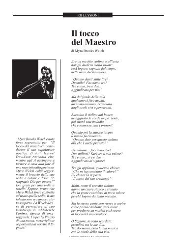 Il tocco del Maestro - Thefamilyitalia.it