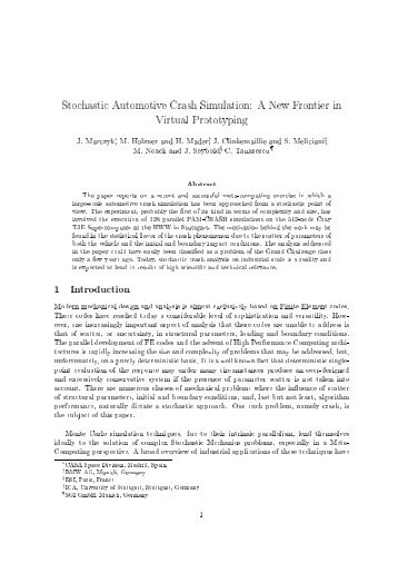 Stochastic Automotive Crash Simulation: A New Frontier in ... - Carhs
