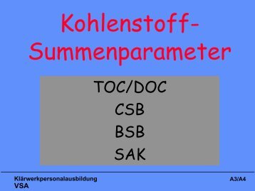 Kohlenstoff- Summenparameter