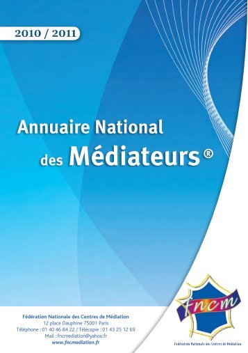 Annuaire des Centres de médiation 2010-2011 - Conférence des ...