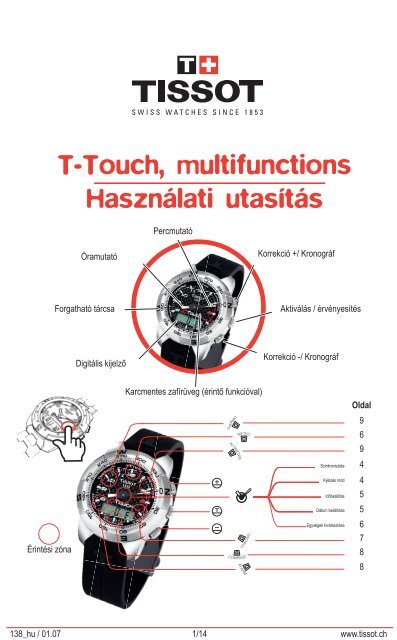 T-Touch, multifunctions Használati utasítás