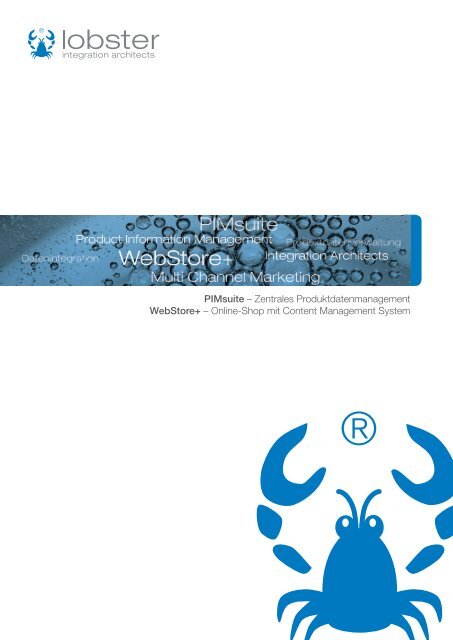 Flyer PIMsuite / WebStore+ - Lobster GmbH