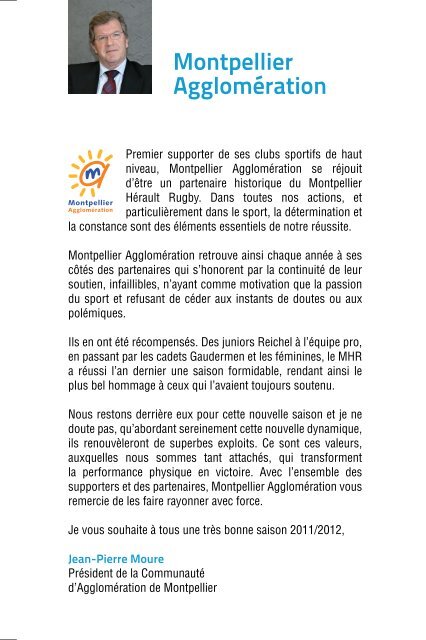Partenariats MHR - Montpellier rugby club