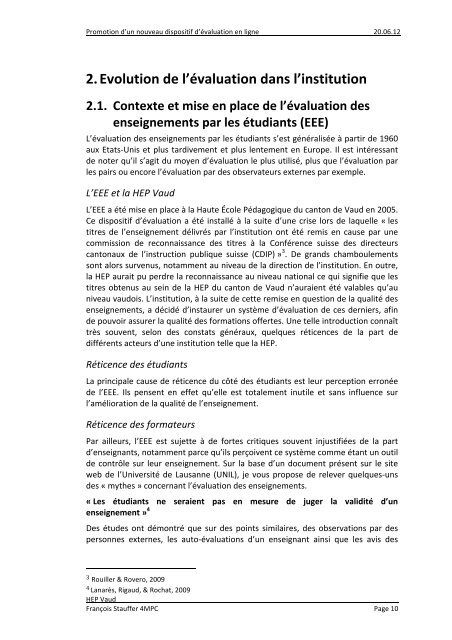 François STAUFFER (PDF - 2739 Ko) - HEP Vaud