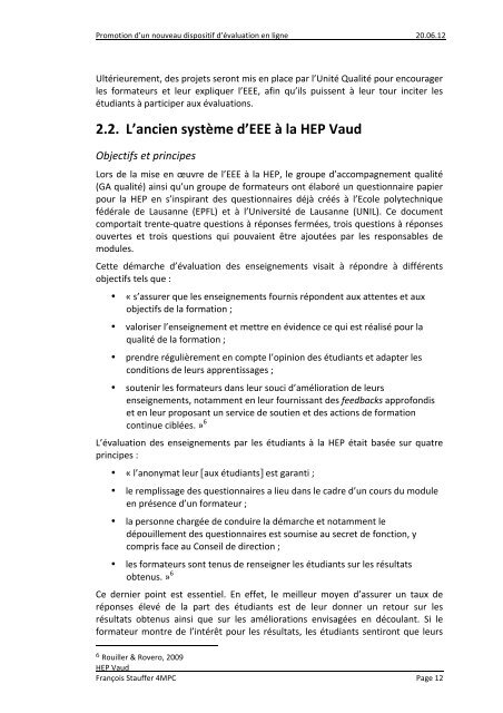 François STAUFFER (PDF - 2739 Ko) - HEP Vaud