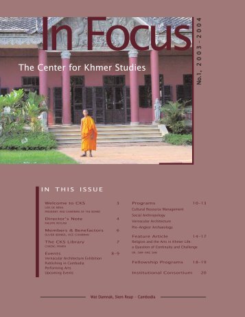 In focus 2003-2004.qxd - Center for Khmer Studies