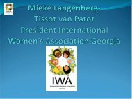 Mieke Langenberg- Tissot van Patot President International Women's ...