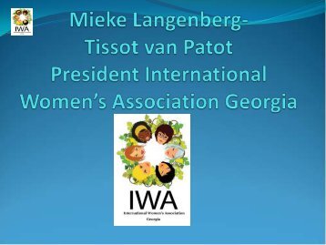 Mieke Langenberg- Tissot van Patot President International Women's ...