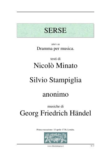 Qui la versione stampabile in formato PDF del - Libretti d'opera italiani