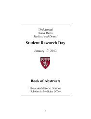Student Research Day - eCommons - Harvard University