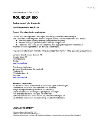 Roundup Bio (pdf) - Monsanto