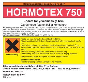 Hormotex 10L SWE:- - Nufarm