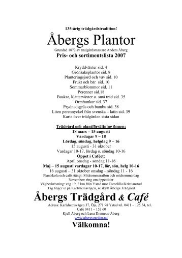 Åbergs Plantor - Åbergs Trädgård & Café