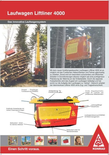 Laufwagen Liftliner 4000 Einen Schritt voraus. - Herzog Forsttechnik