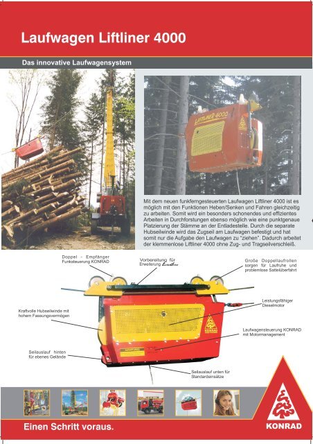 Laufwagen Liftliner 4000 Einen Schritt voraus. - Herzog Forsttechnik