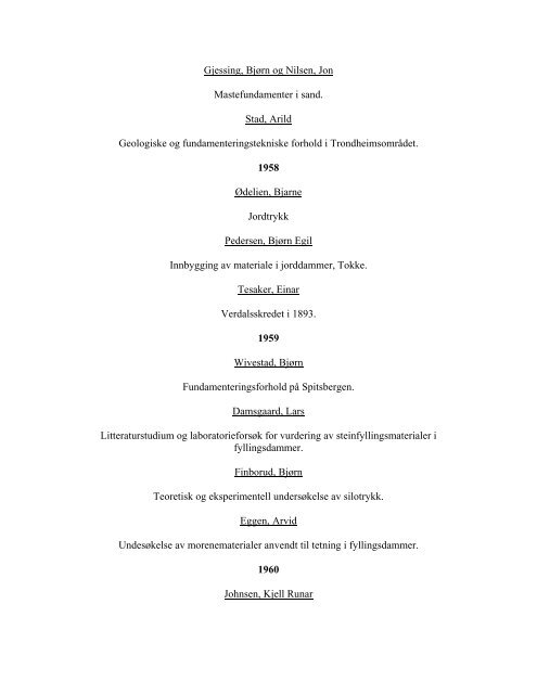 HOVEDOPPGAVER ved Institutt for geoteknikk, Department of ...