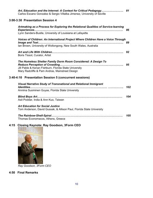Conference Proceedings 2010 [pdf] - Art & Design Symposium ...