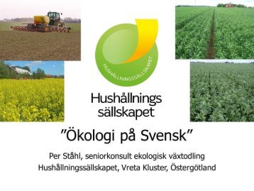 Økologi på Svensk - LandbrugsInfo