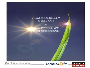 ZONNECOLLECTOREN EURO – SOL® en Boilers PRO – CLEAN ...