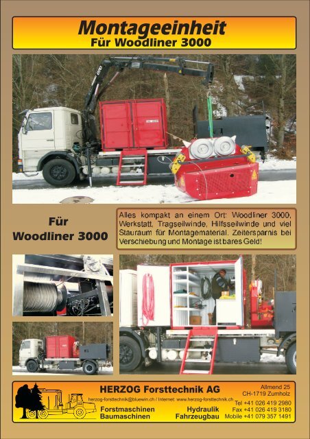 Montageeinheit Woodliner - Herzog Forsttechnik