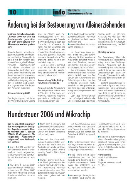Herdern Lanzenneunforn info - Gemeinde Herdern