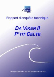 DA VIKEN II et le P'TIT CELTE - Bureau Enquêtes Accidents de mer