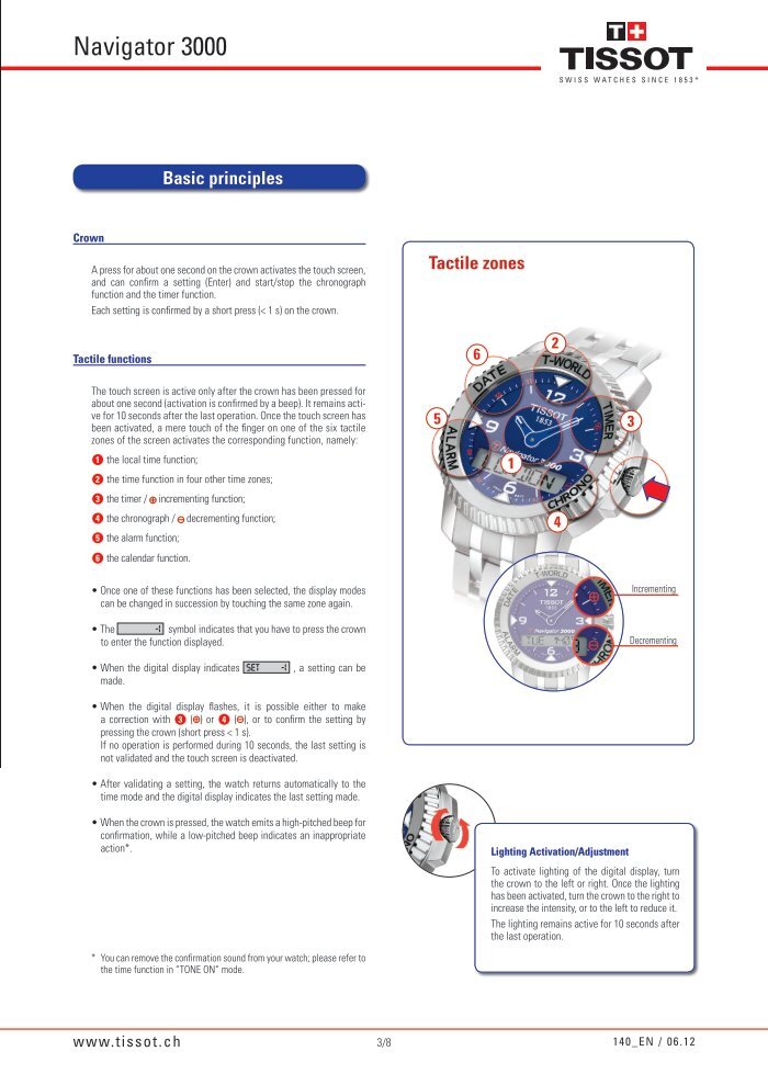 Navigator 3000 User s Manual Product Support Tissot