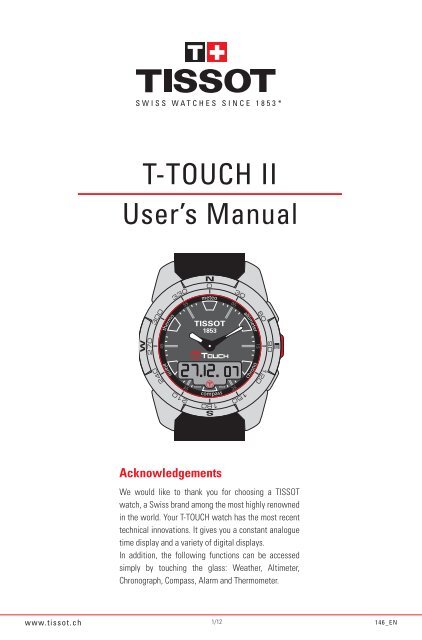 tissot t touch calibration