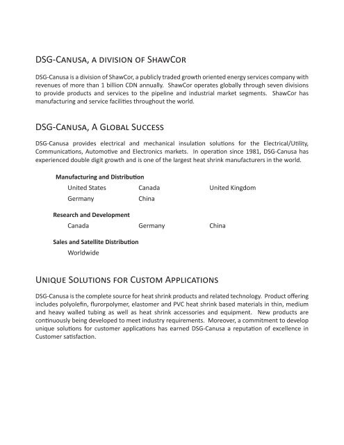 Medium Voltage Catalog - DSG-Canusa