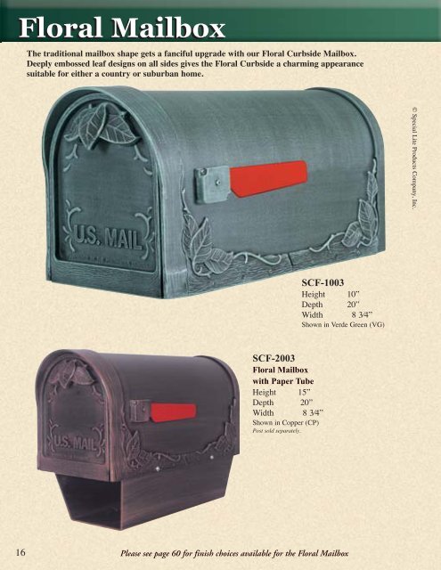 Mailbox Catalog - Special Lite Products